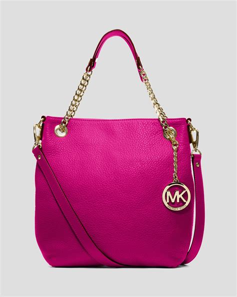 michael michael kors shoulder bag jet set chain medium|Michael Kors canvas shoulder bag.